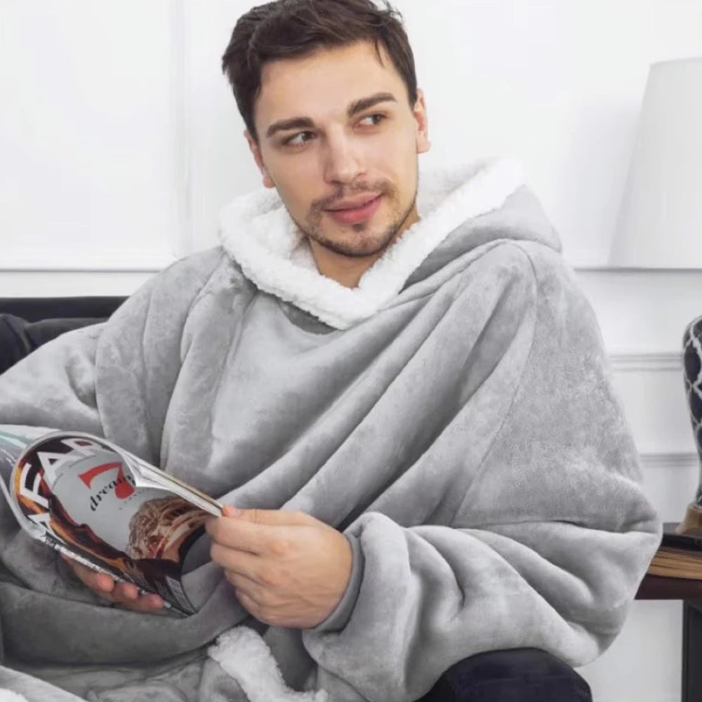 Oversized Fleece Blanket Hoodie