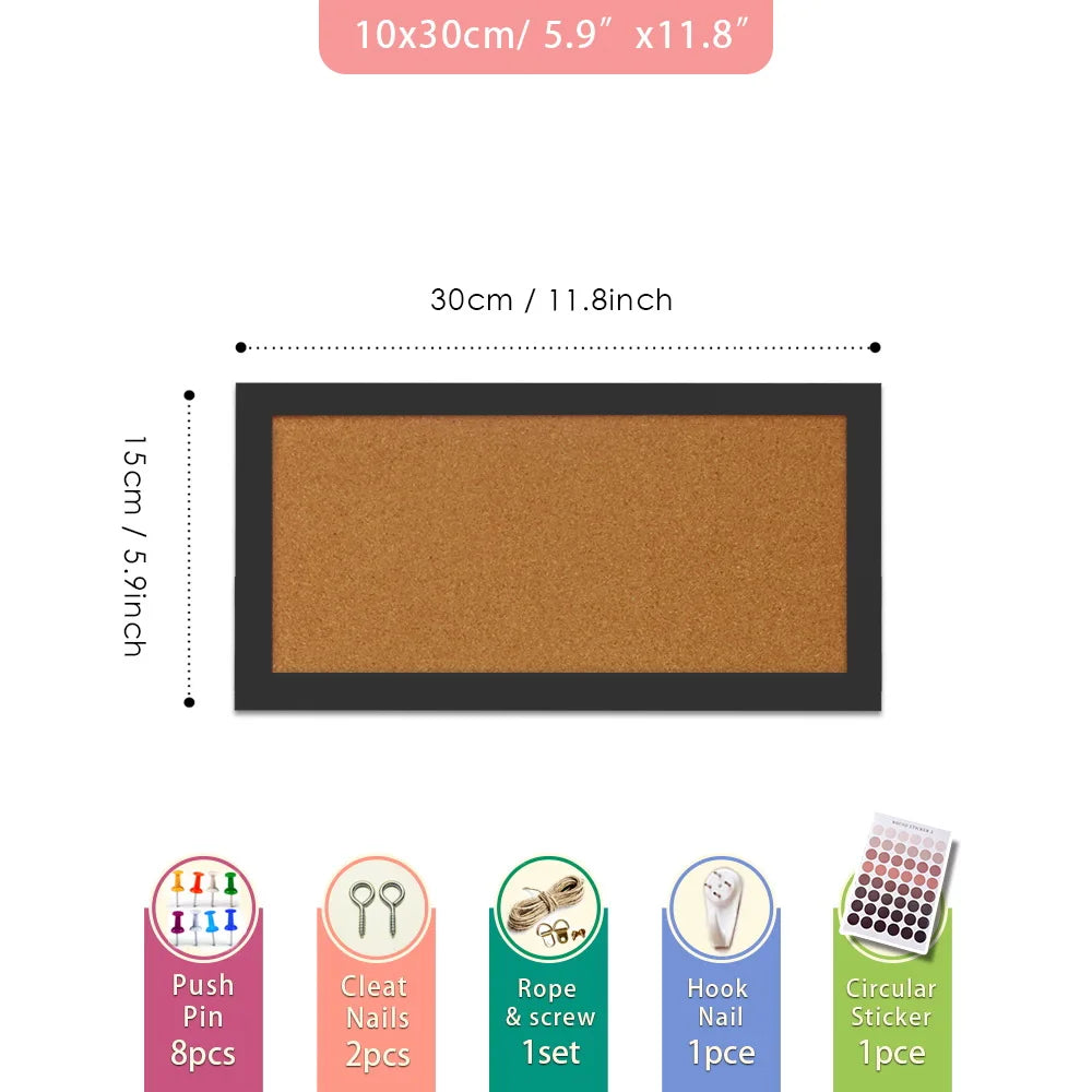 BlackCork Tile Bulletin Board Set