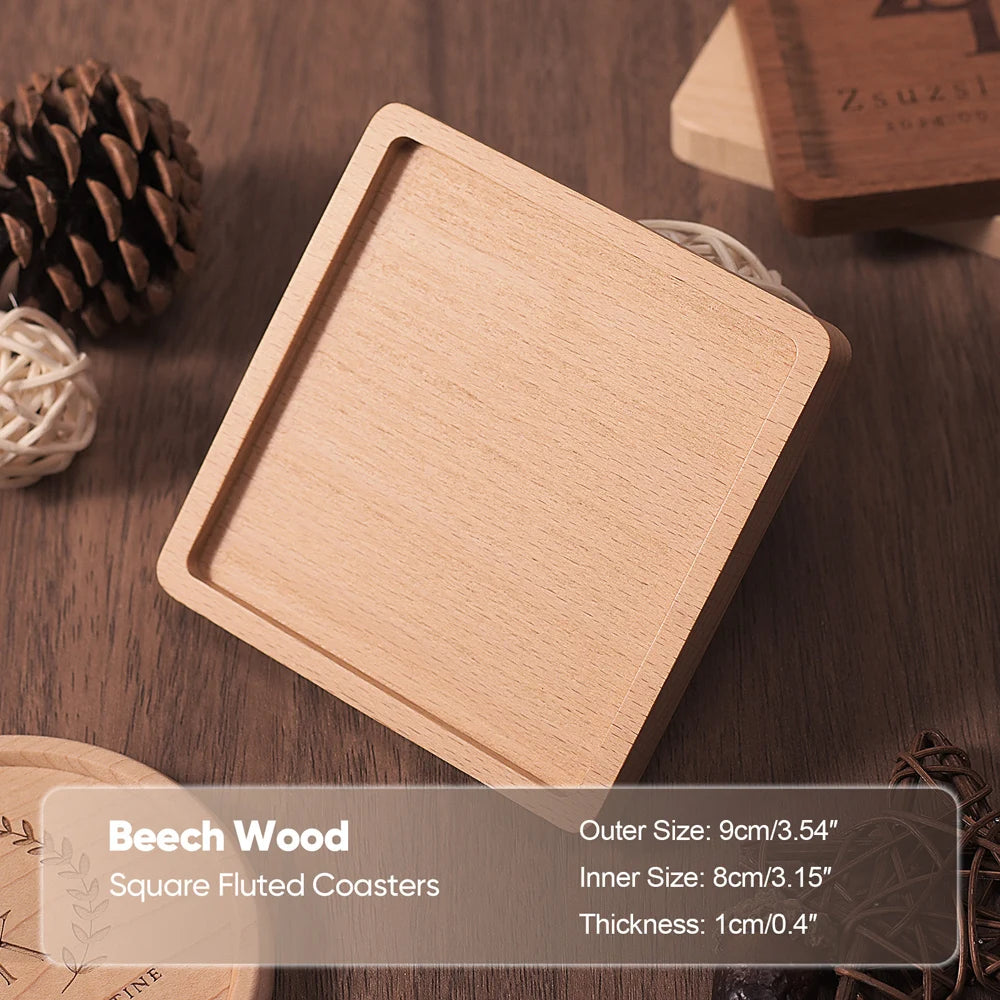 Solid Wood Round Coaster