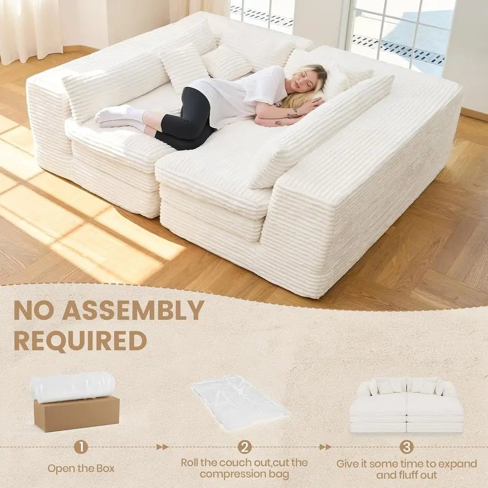 Aurora Double Chaise Cloud Sofa