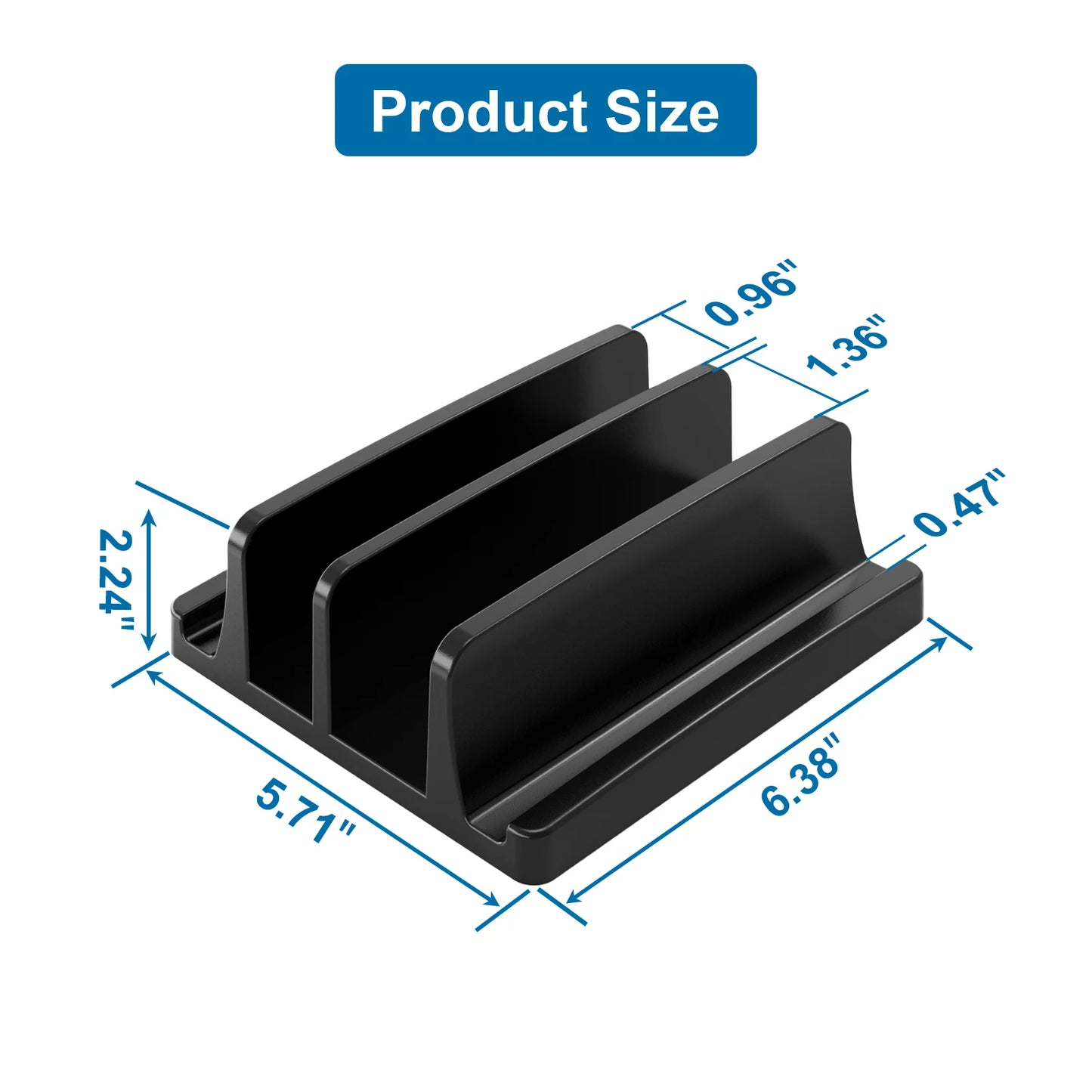 Vertical Dual-Slot Laptop Stand