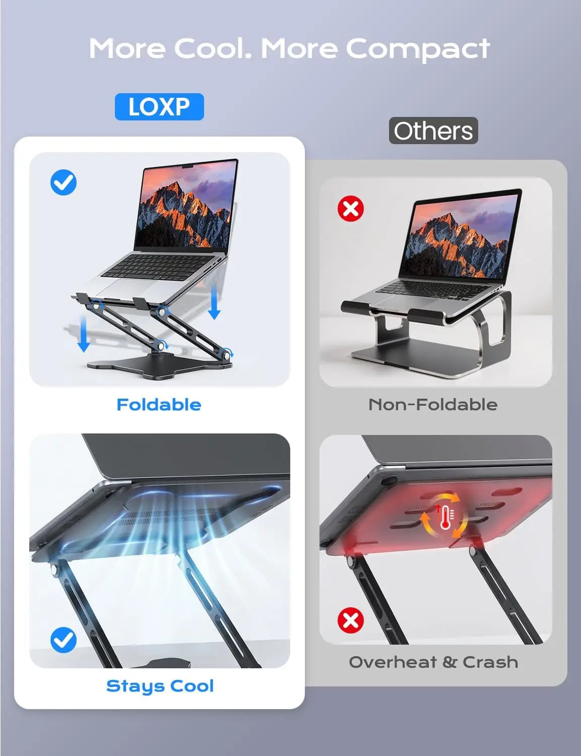 Metal Foldable Laptop Riser