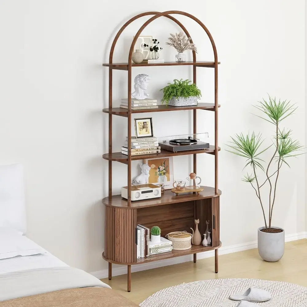 Curved Tambour Door Bookcase
