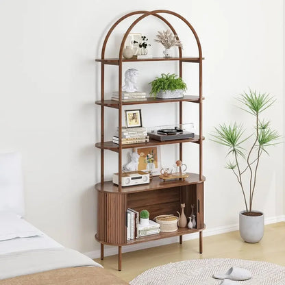 Curved Tambour Door Bookcase