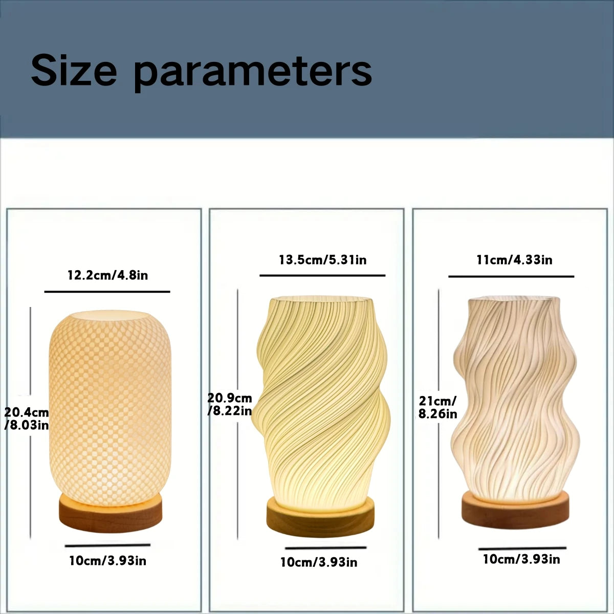 Ergové Spiral Textured LED Table Lamp USB Dimmable