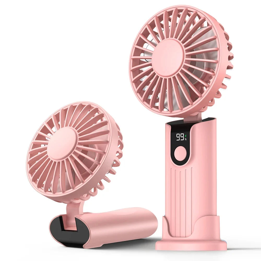 Rechargeable Mini Handheld Fan, 3 Speeds