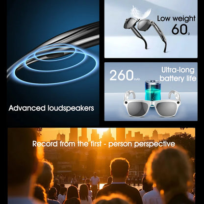 4K AI Smart Glasses with Camera & Translator