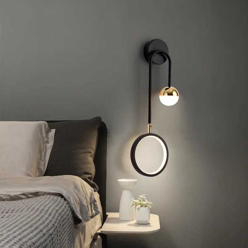 Orbis Gold-Accent LED Wall Light