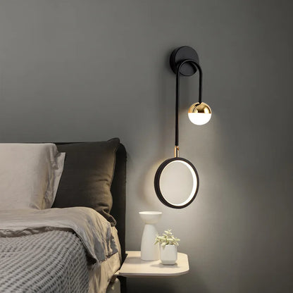 Orbis Gold-Accent LED Wall Light