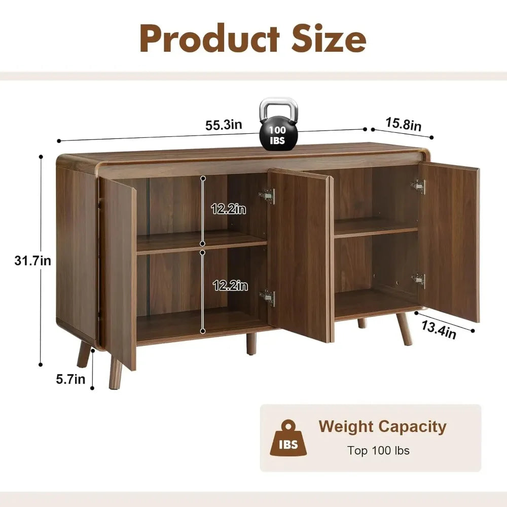 Ergove Mid Century Buffet Cabinet