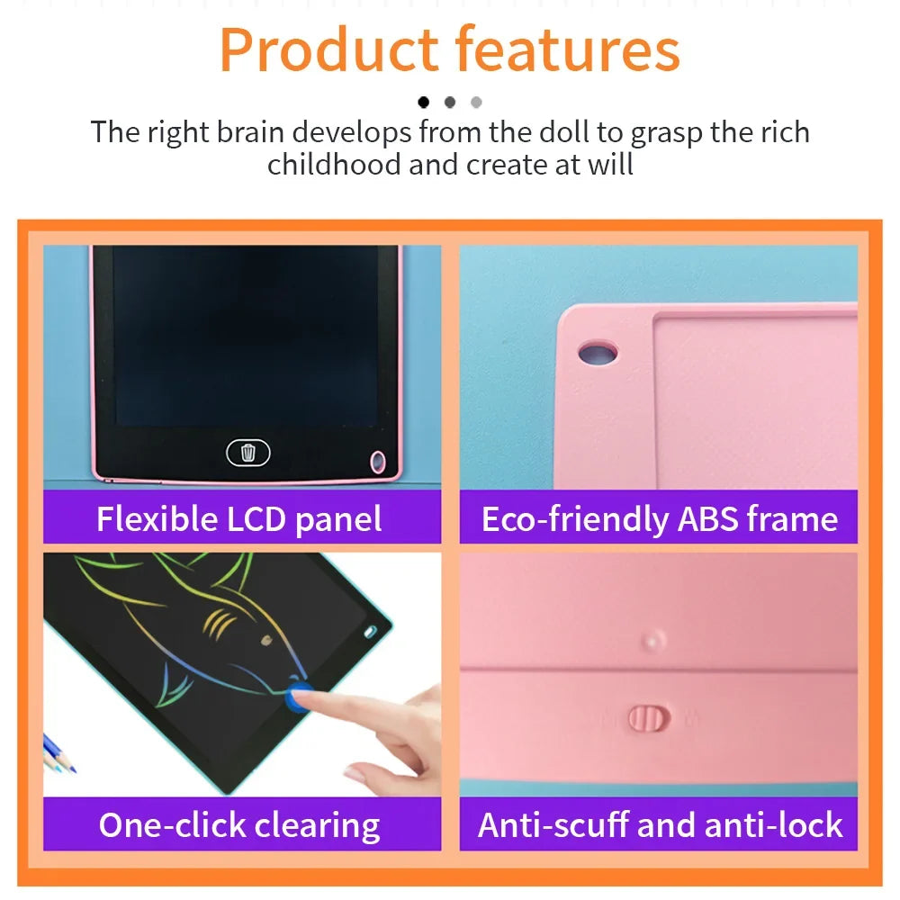 8.5-inch LCD Drawing Tablet for Kids - Erasable