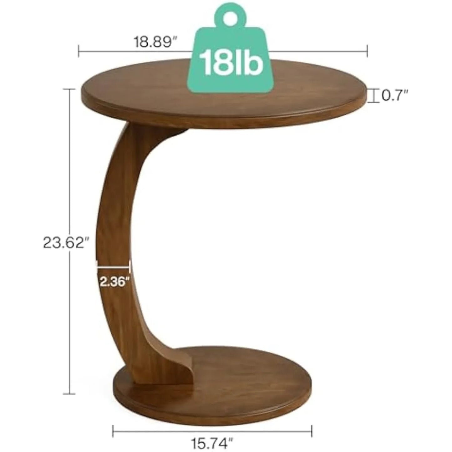 Marlowick C-Shaped Side Table