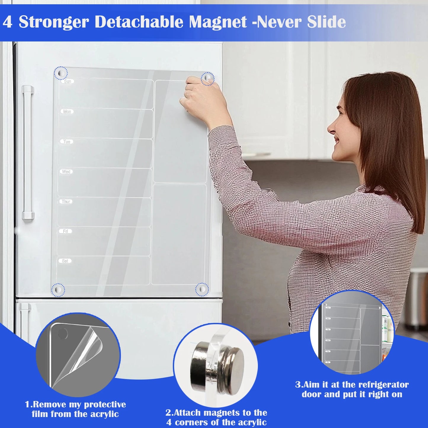 MagPlan Acrylic Fridge Calendar Board