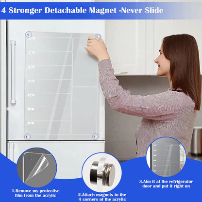 MagPlan Acrylic Fridge Calendar Board