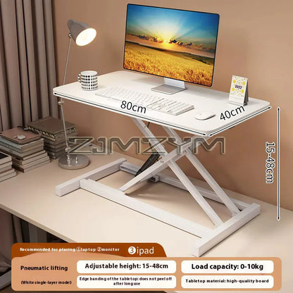 Foldable Laptop Desk with Storage & Keyboard Tray