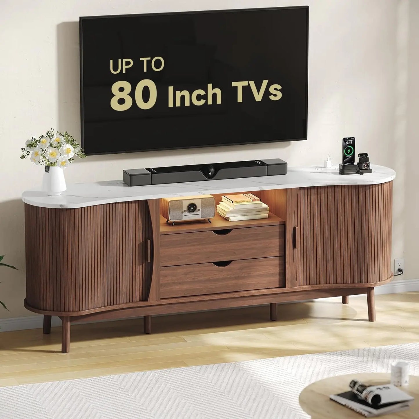 Hollis Fluted Media Console