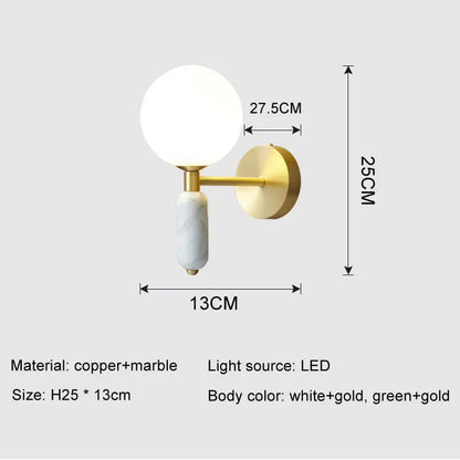 Marble & Gold Sconce — Soft Ambient Glow