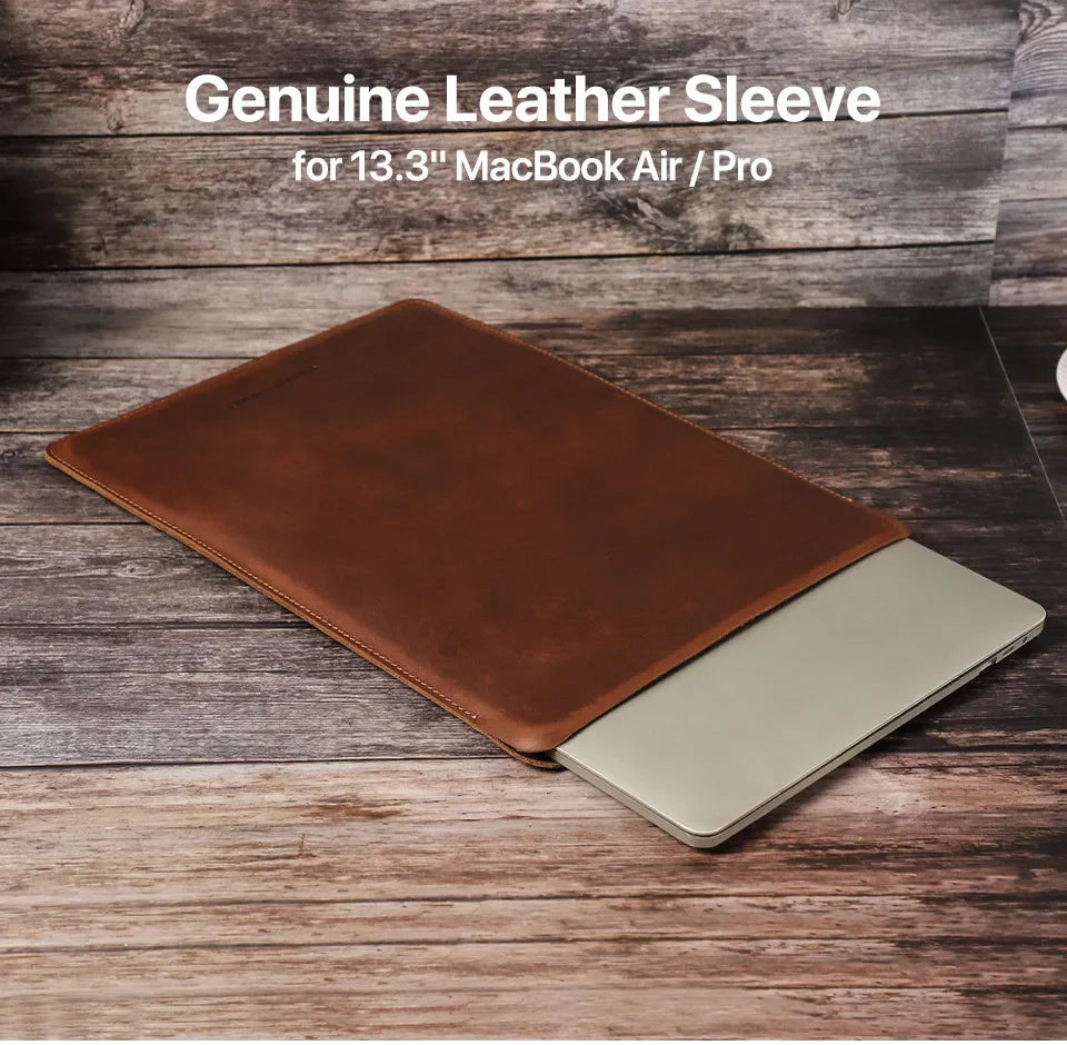Hand-Made Cowhide Leather Laptop Bag