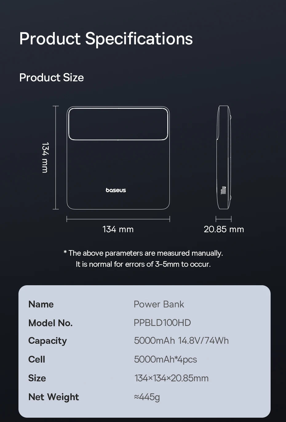 100W PD Fast Charging Power Bank