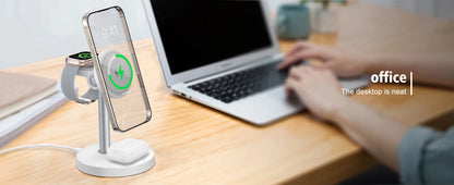 MagFusion Pro 3-in-1 Magnetic Wireless Charging Station