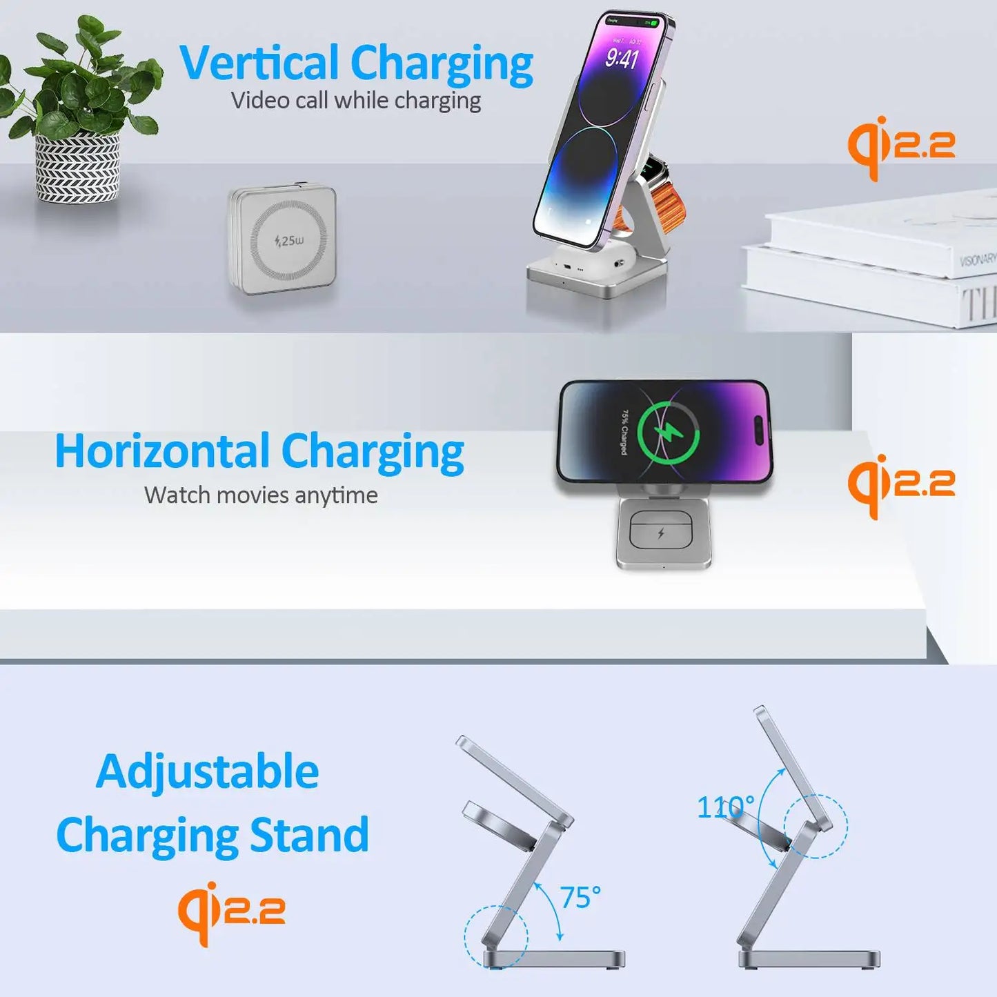 UltraFold 25W 3-in-1 Fast Wireless Charging Station