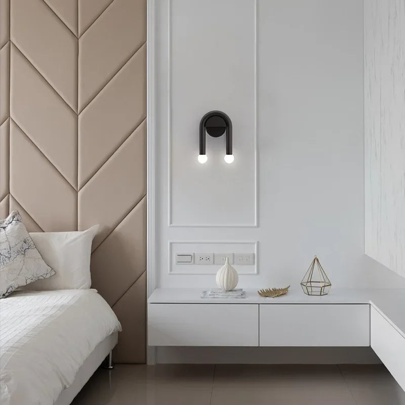 Arcus Matte Black Arched Wall Light