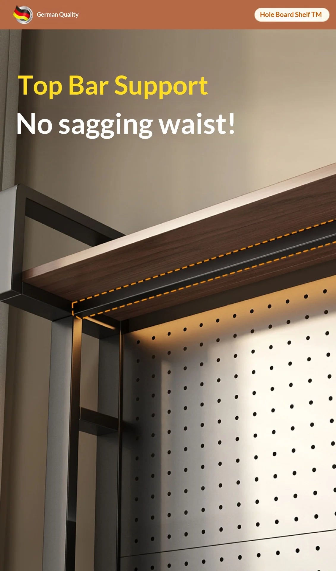 Pegboard Desktop Shelf Organizer