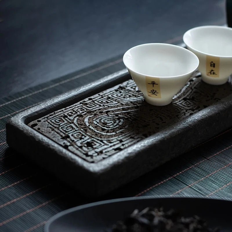 Volcanic Basalt Dragon Tea Tray