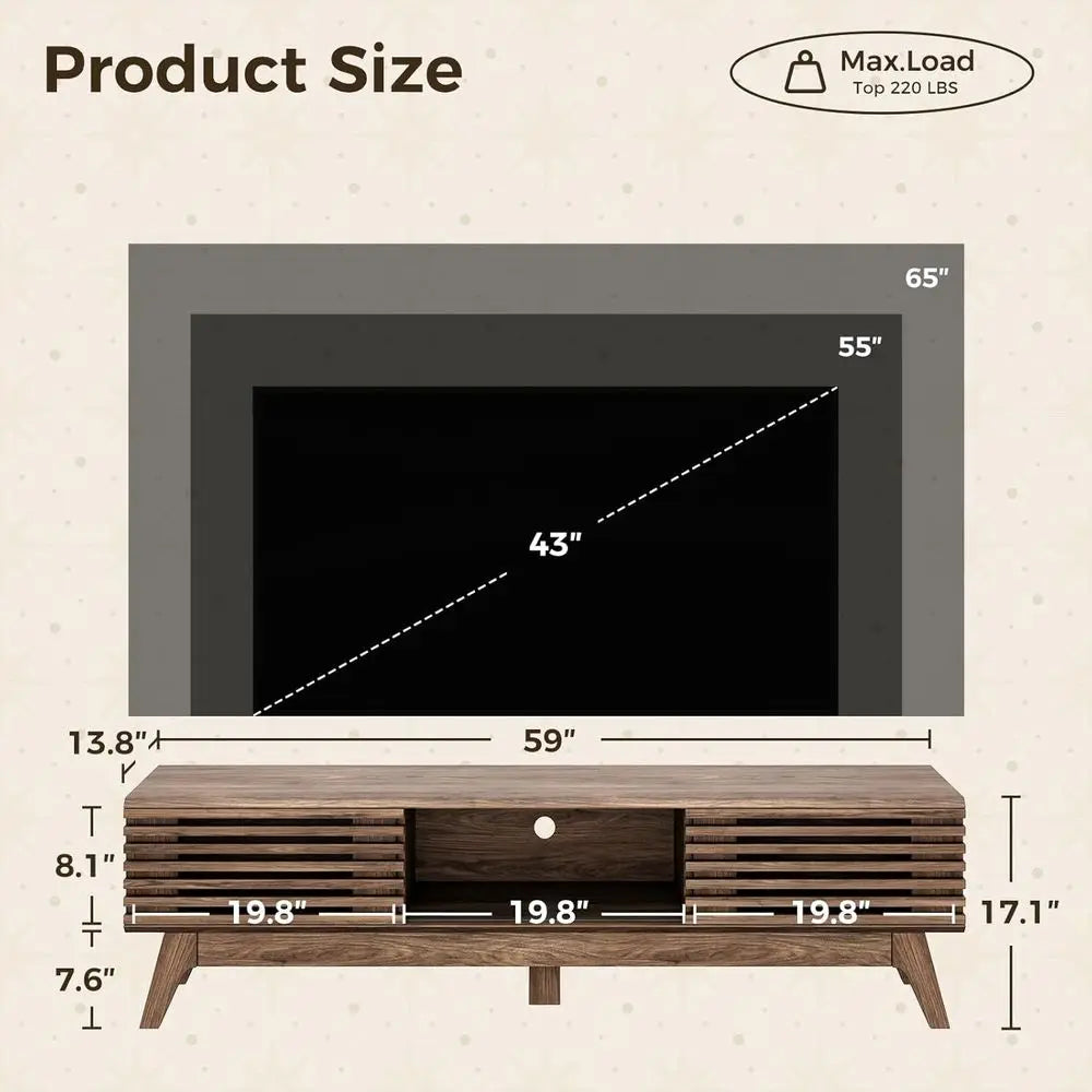Walnut Sliding-Door Entertainment Center