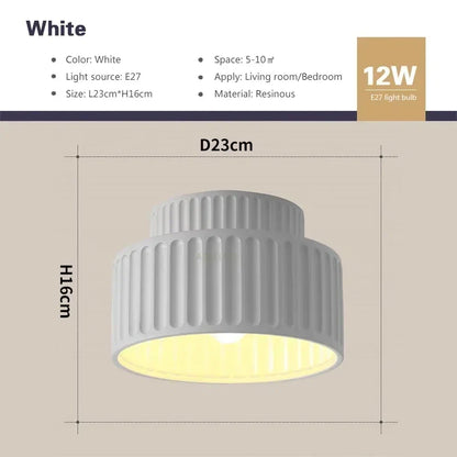 Nordic Ripple Flush Ceiling Light
