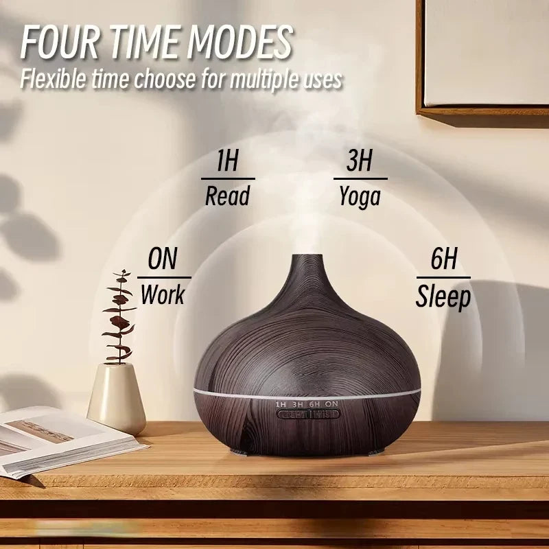 Wood Grain Aroma Diffuser & Humidifier