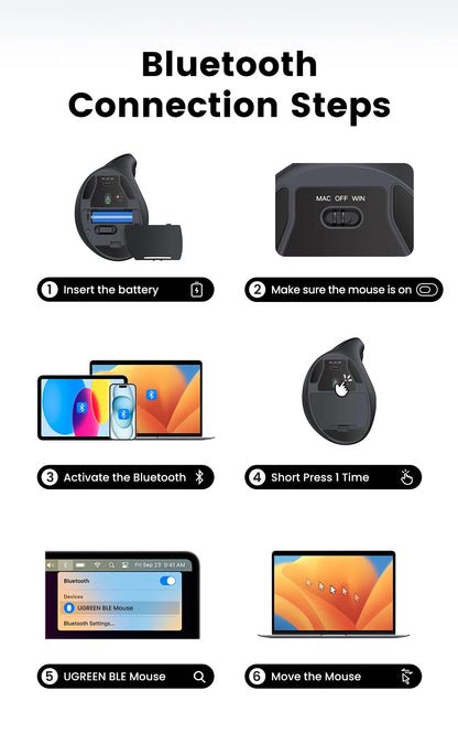 Vertical Ergonomic Wireless Mouse