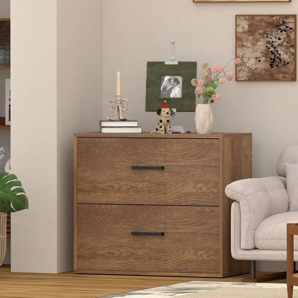 Heritage Oak 2-Drawer Lateral File Cabinet