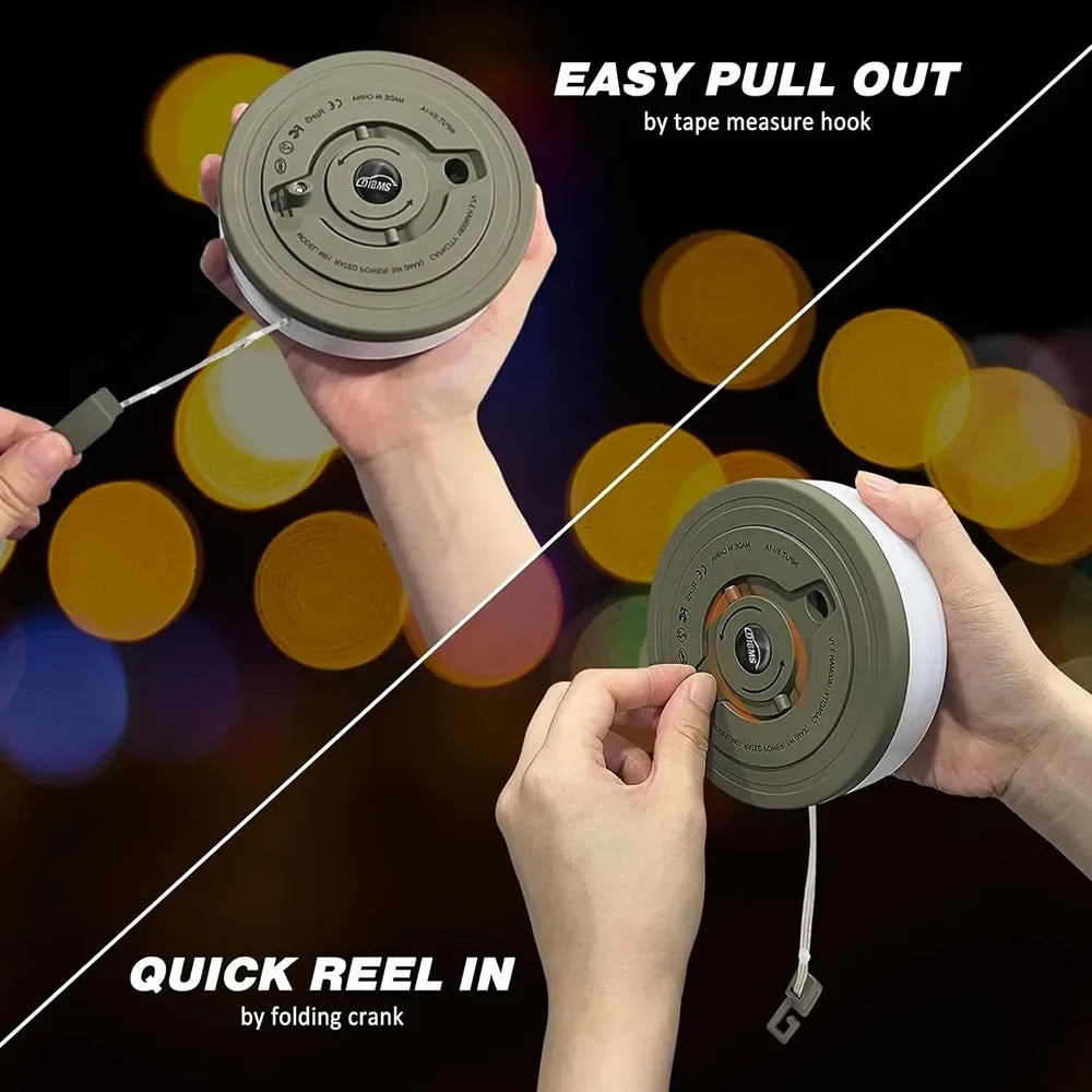 2-in-1 Rechargeable Camping Lantern & Reel Light