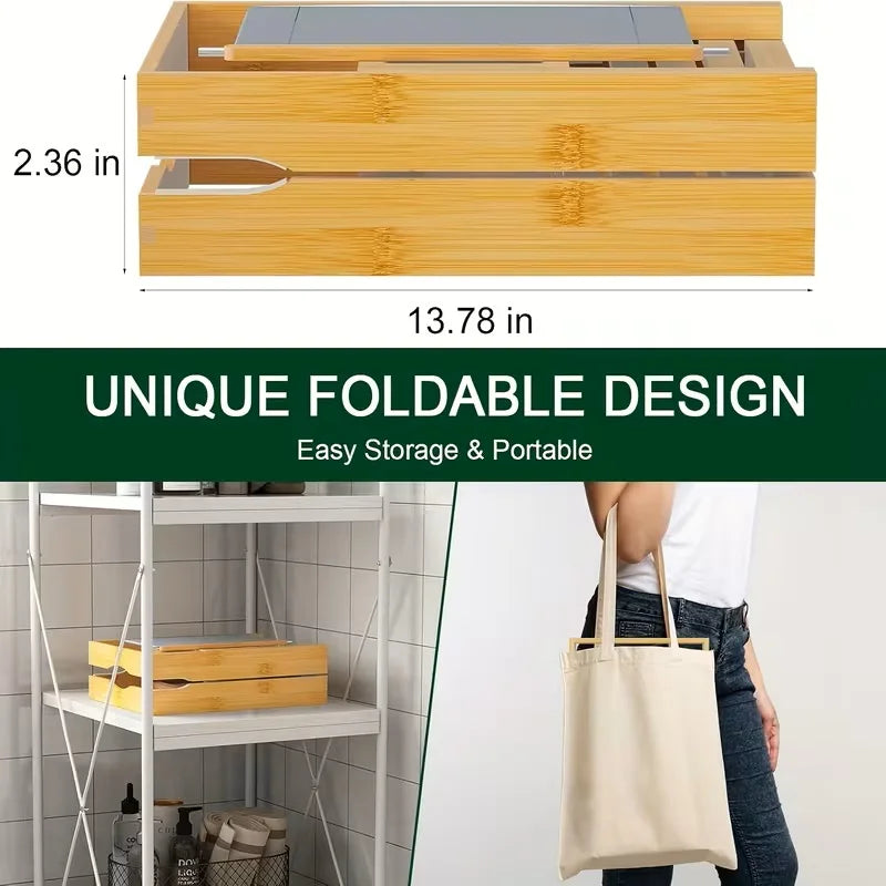 Expandable Bamboo Bathtub Tray