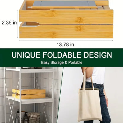 Expandable Bamboo Bathtub Tray