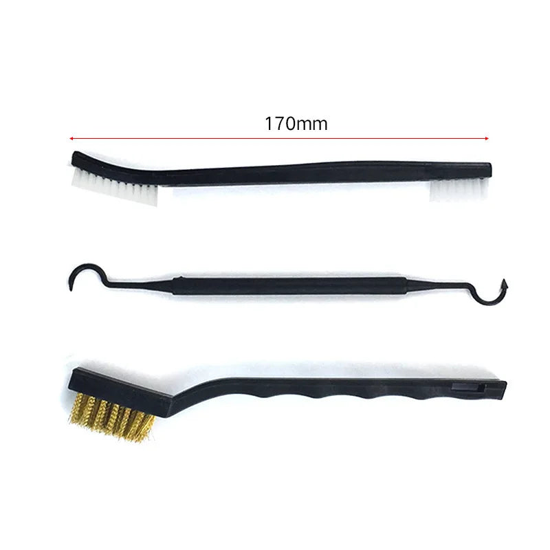 7-Inch Wire Brush Set - Steel, Copper & Nylon