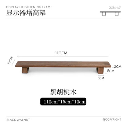 Black Walnut Adjustable Desk Riser