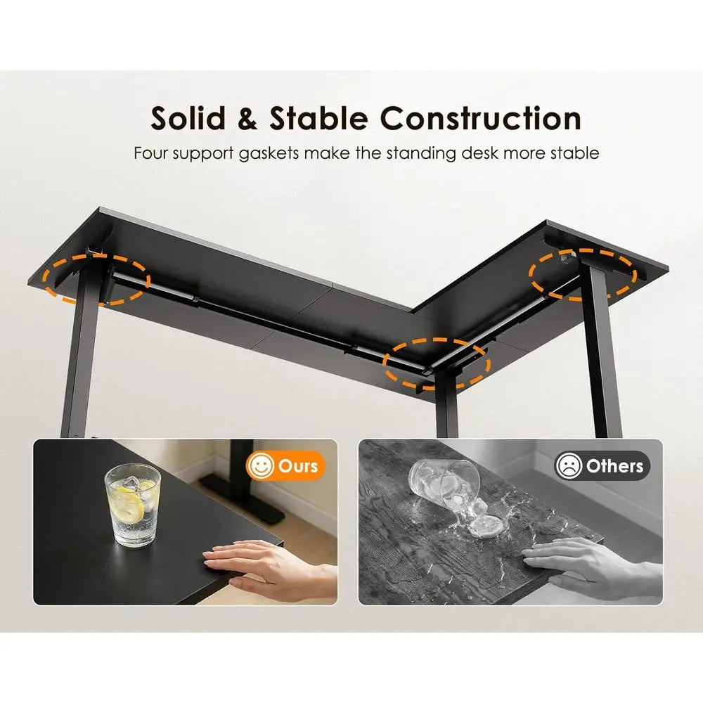 ElevatePro L-Shaped Electric Standing Desk
