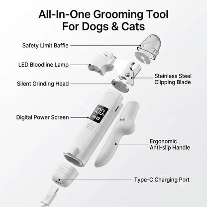 2-in-1 LED Pet Nail Clipper & Grinder