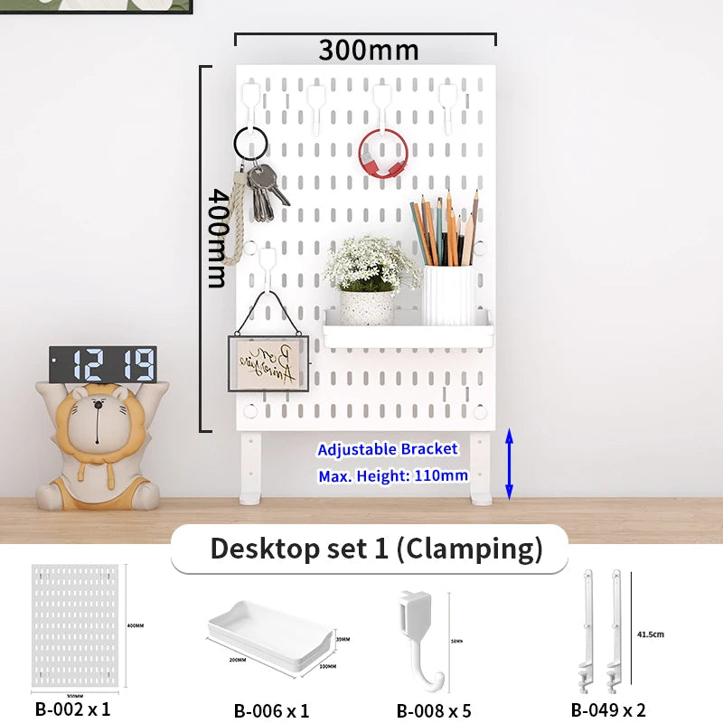 No-Drill Desktop Pegboard Organizer