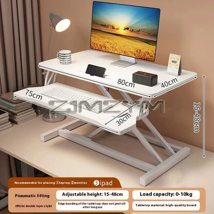 Foldable Laptop Desk with Storage & Keyboard Tray