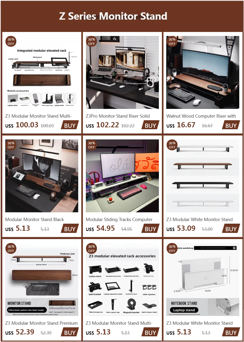 DeskMaster Modular Monitor Riser & Workspace Organizer