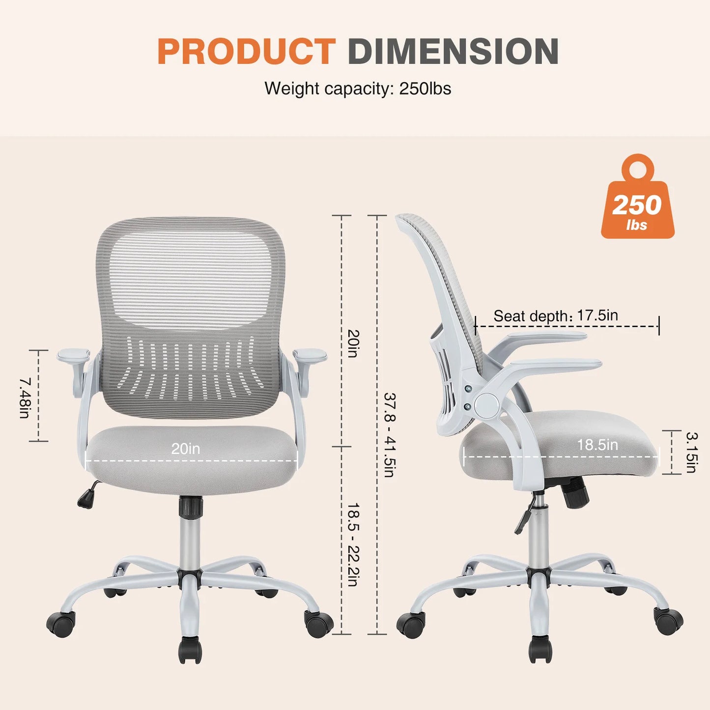 Ergonomic Mesh Backrest Desk Chair