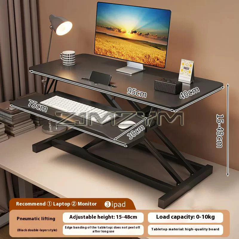 Foldable Laptop Desk with Storage & Keyboard Tray