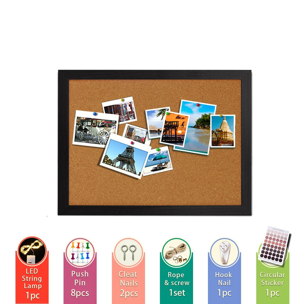 BlackCork Tile Bulletin Board Set