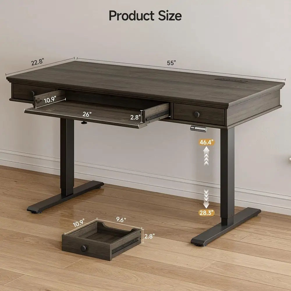 Retro Curved Standing Desk