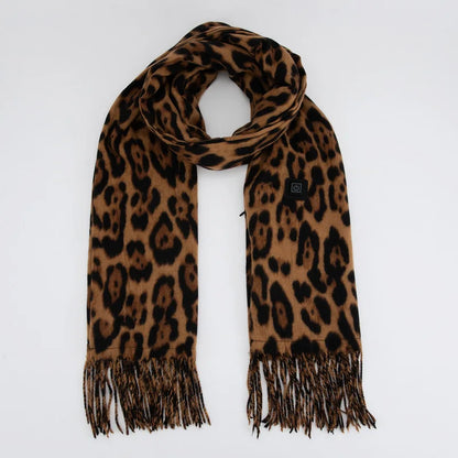 USB Heated Scarf | 3 Heat Gears, Soft Fleece Fringe Neck Warmer
