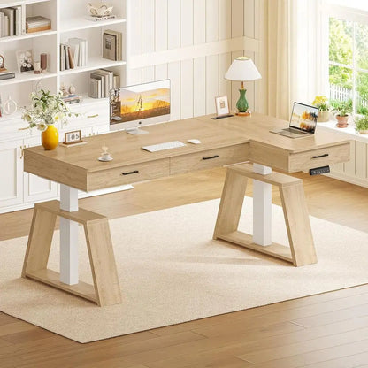 L-Shaped Electric Standing Desk