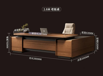 Designer Italian Solid Wood Executive L-Shaped Desk
